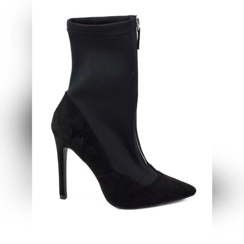 Black zip up pumps size 10
